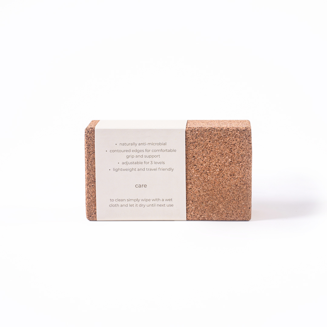 Orae Cork Support Block -  Supportive and Comfortable for Stability, Balance in Yoga & Pilates
