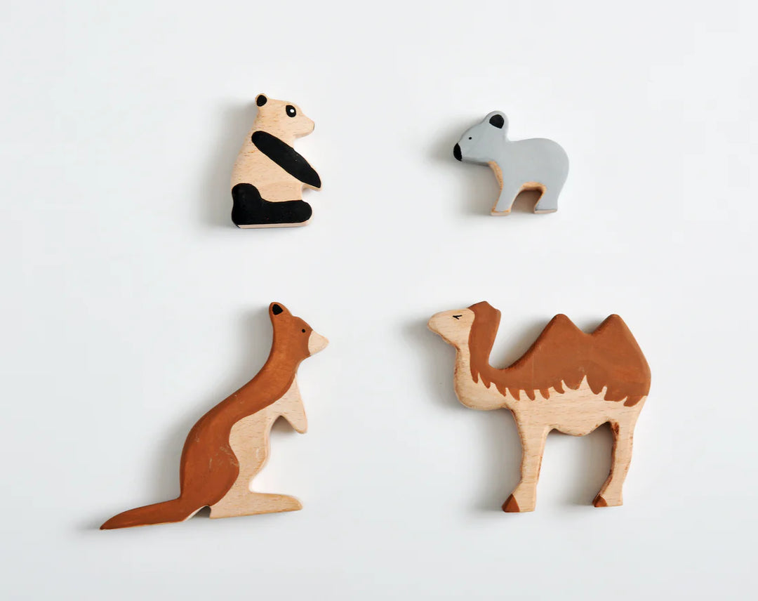 BIRCH & BUG Exotic Animals Set of 4