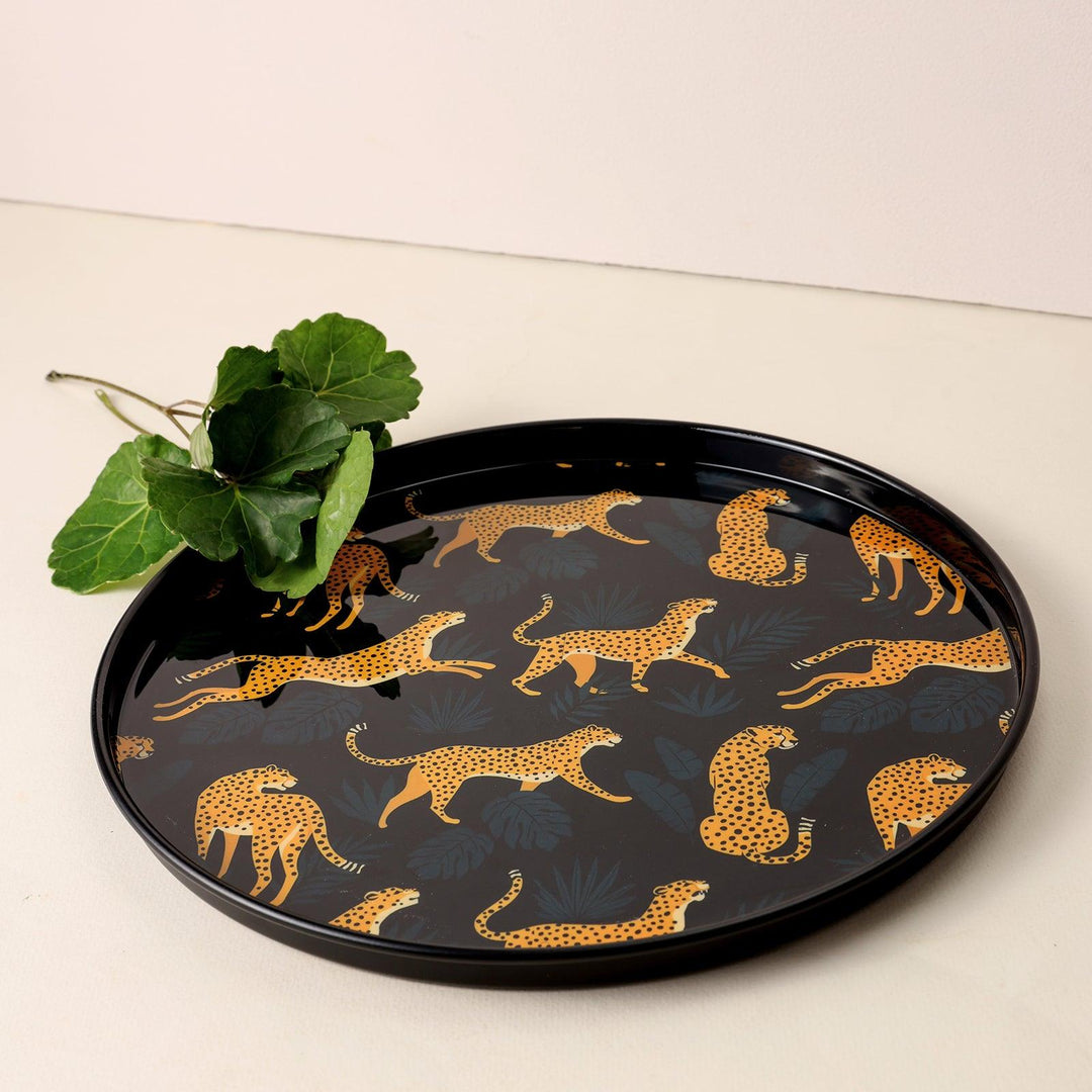 Goomti Wild Elegance - Decal Enamel Tiger Print Tray