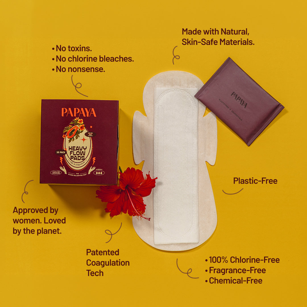 Heavy Flow Menstrual Pads (Pack of 18)