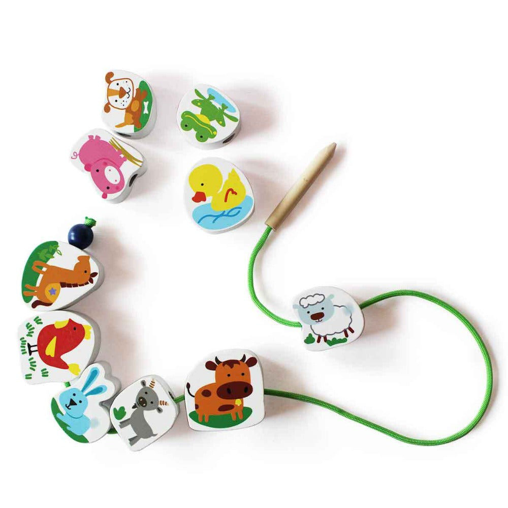 Shumee Farm Lacing Wooden Blocks