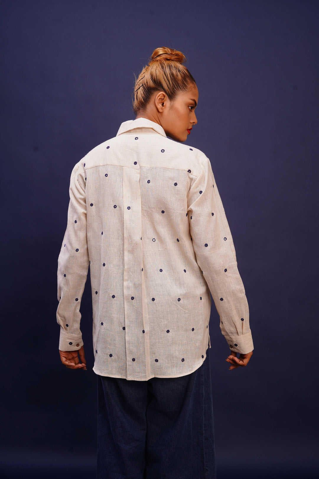 Kala cotton mirror work everywhere shirt for women