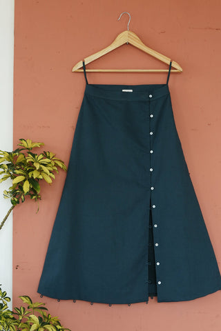 ITIDOR Calla Tea Length Skirt - Front Daigonal Opening