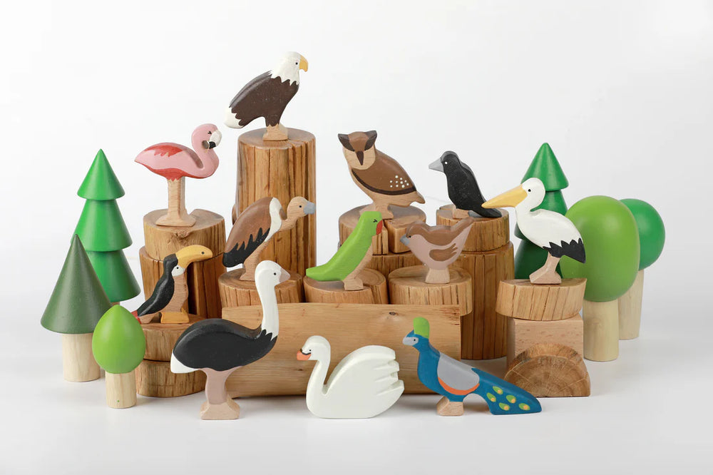 BIRCH & BUG Flock of Birds - Set of 12