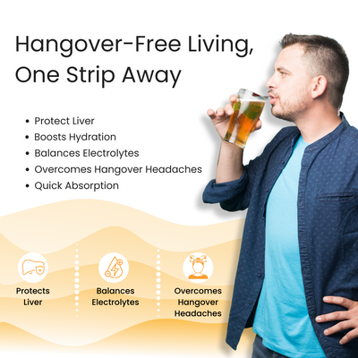 Hangover Relief Oral Strips | Instant Relief from Hangover Symptoms | 30 Slips
