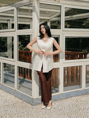 THE POWER LINEN BLAZER SET