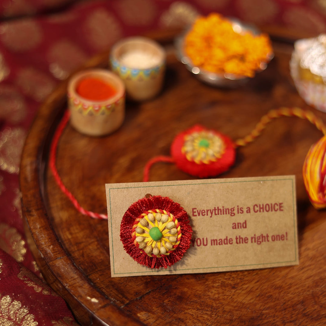 Scrapshala Akkad-Bakkad Grow Rakhi Box | Plantable Rakhis & Wooden Planter