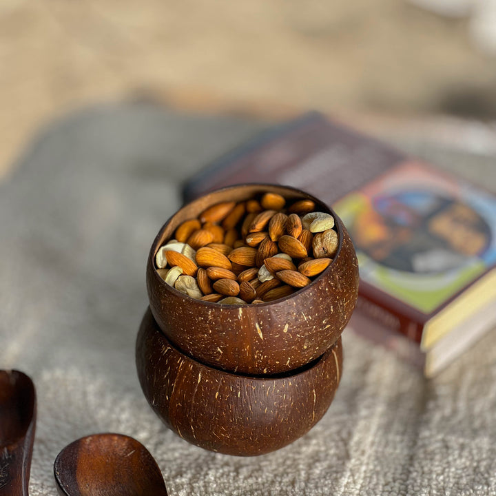Scrapshala Rozana coconut bowl set | handcrafted | 100% natural | zero-waste