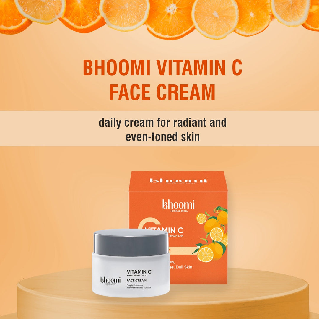 Bhoomi Herbal India VITAMIN-C + HYALURONIC ACID FACE CREAM