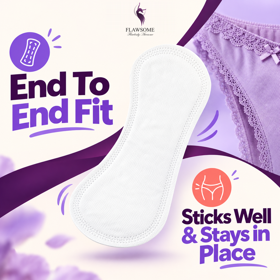 Flawsome - 100% Organic Cotton Panty Liners (Pack of 20/30/60/90)