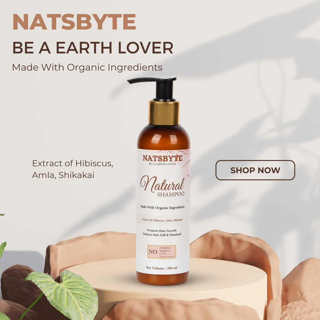 Natsbyte Natural Shampoo | Organic Ingredients | Anti Hair Fall | Hair Regrowth Shampoo | Reduce Hair Fall | Shinning Hair - Natsbyte (Natsbyte) 200 ml