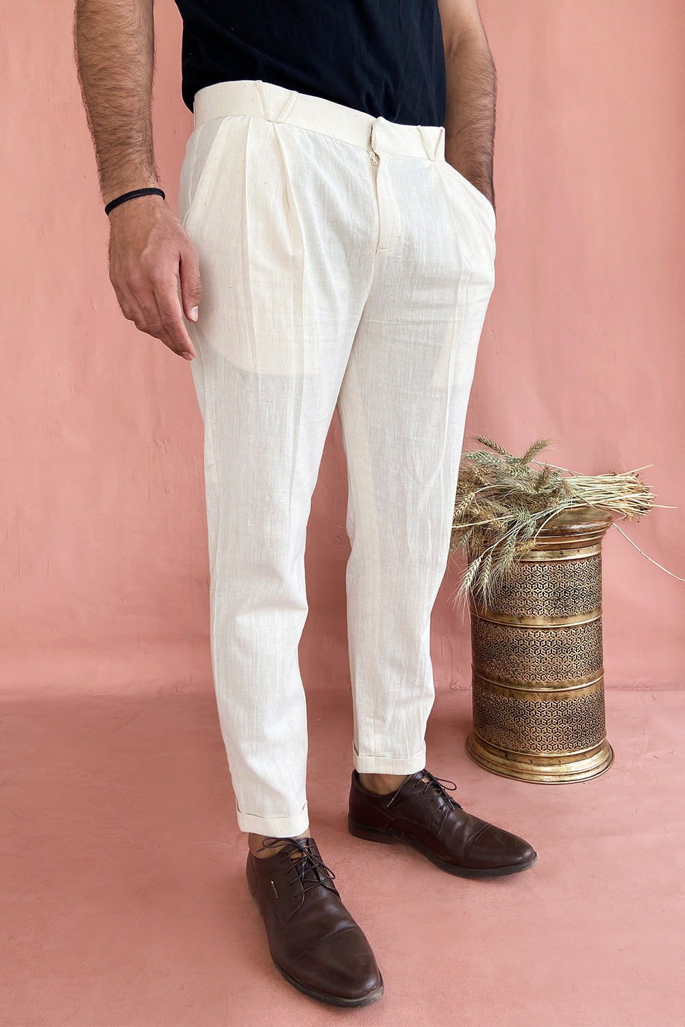 ITIDOR Livingstone Trousers - Pleated Front, Slim Fit