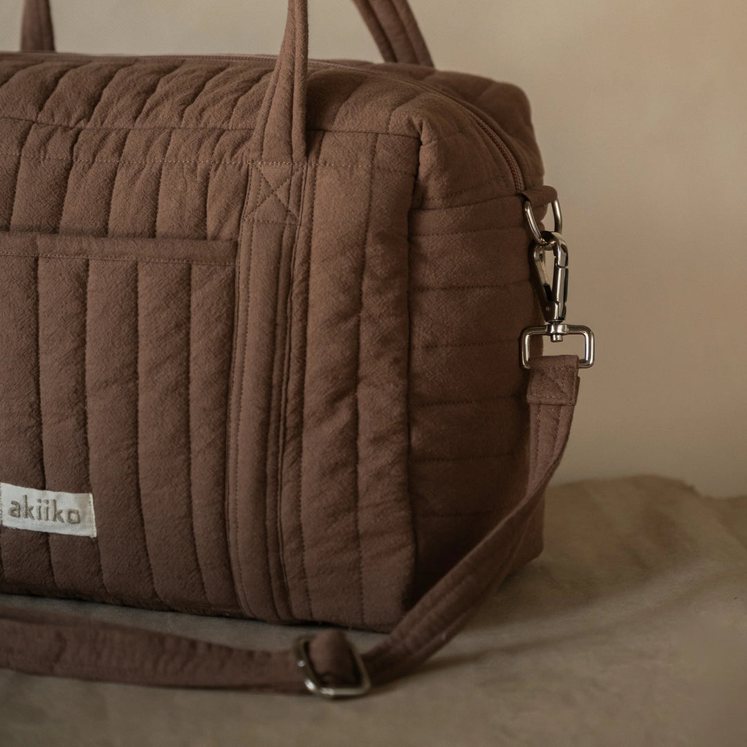 Akiiko Espresso Crinkle Duffle Bag