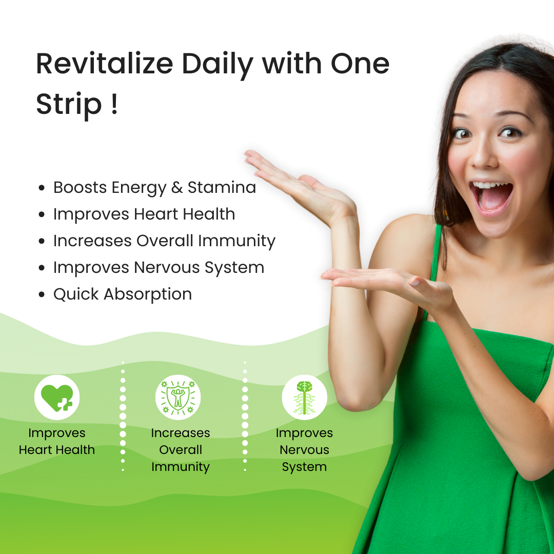 Multivitamin Oral Strips | Boost Energy, Immunity, and Overall Health | 30 Slips