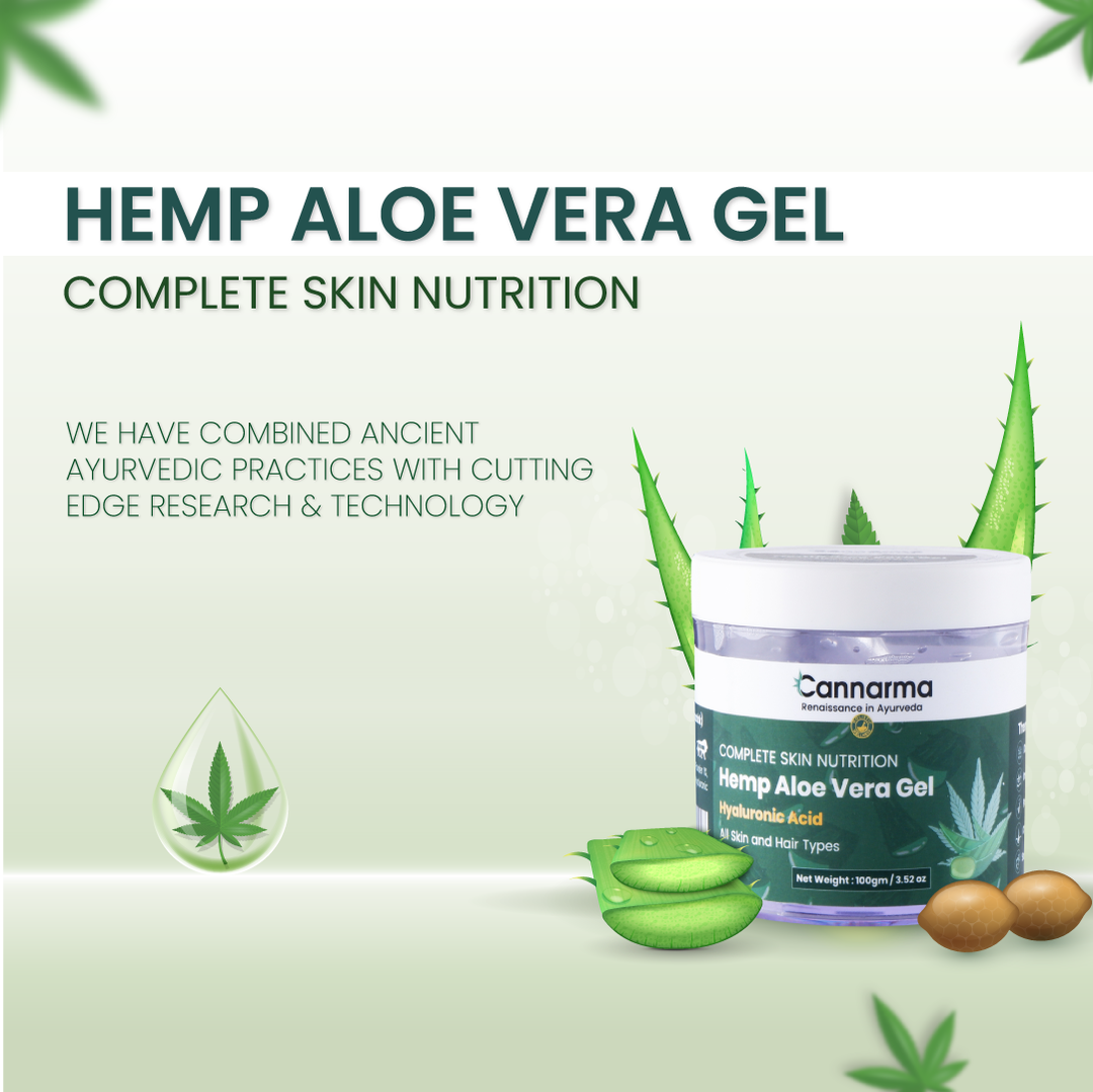 CANNARMA Hemp Aloe Vera Gel | Skin & Hair Gel - 100 grams