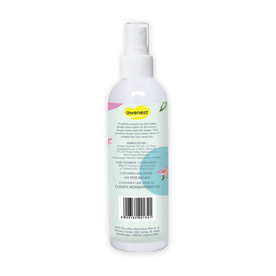 Shoe Deodorizer - Bye Bye Smelly Shoes Spray | Probiotic Odour Control | Eliminates Shoe Odour at Source | Allergen-Free Fragrance | For Kids & Adults | 75 ml