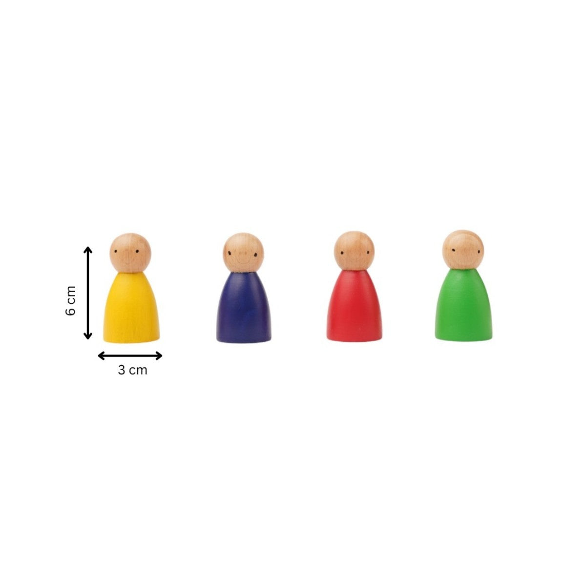 Friends - Set of Four Wooden Peg Dolls