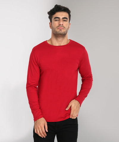Naturefab Men's Organic Bamboo Full sleeve Tshirt Maroon