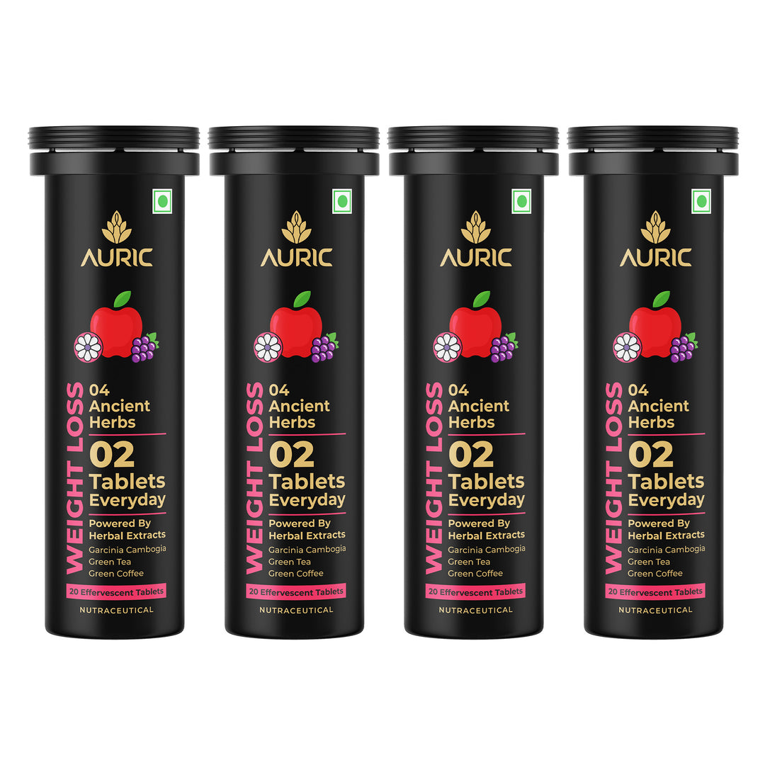 Auric Get Slim Effervescent | Power of Green Coffee, Green Tea, Grape Seed & Garcinia Cambogia | For Men & Women