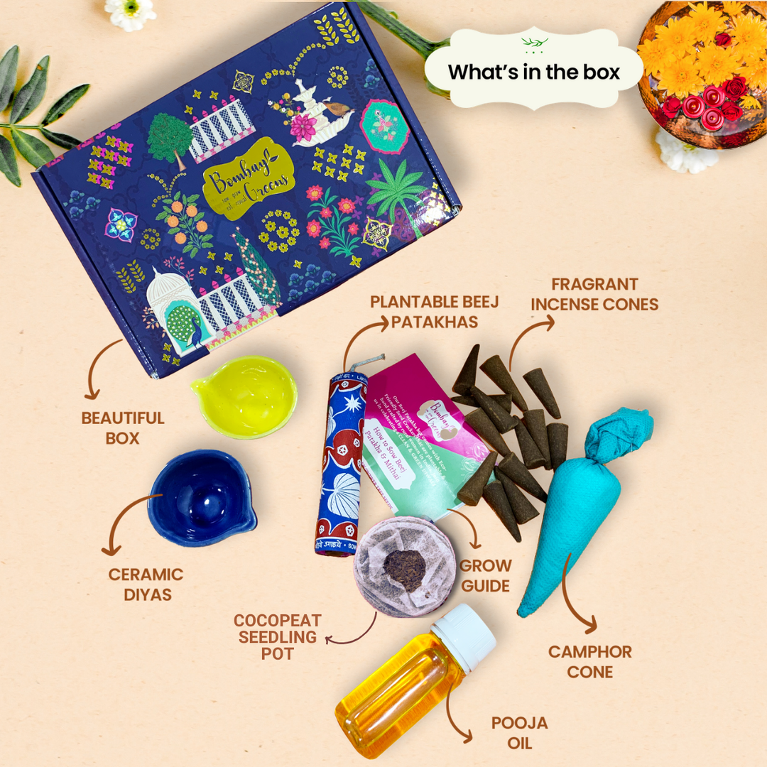 Bombay Greens Diwali Puja Kit - 5 in 1 Samagri Box