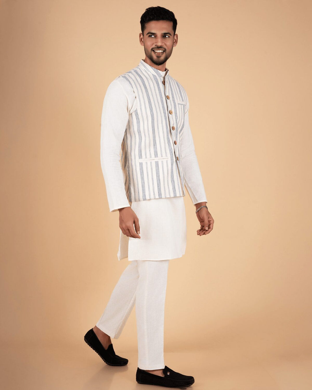 Indigo Striped Koti