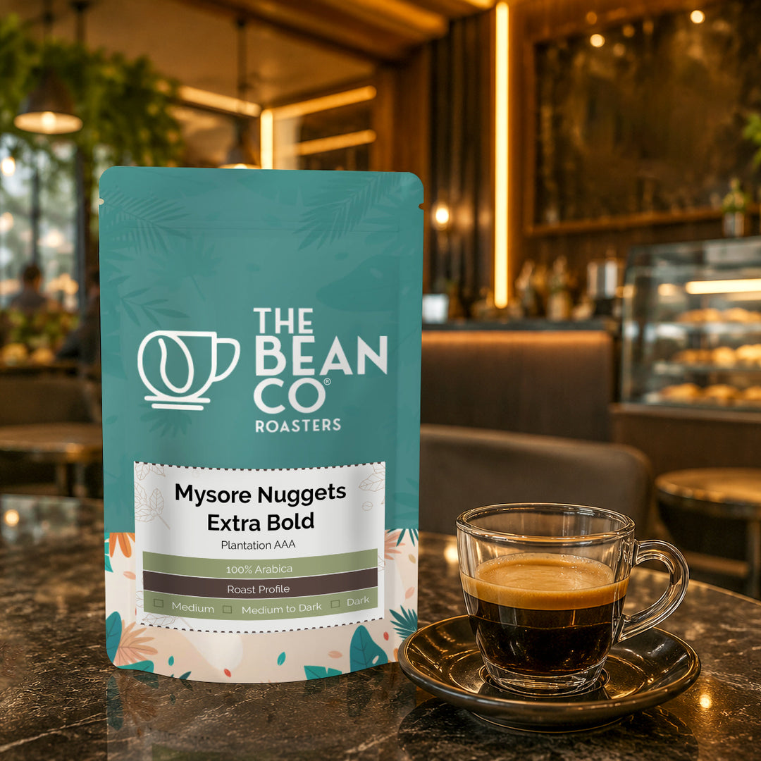 THE BEAN CO ROASTERS Mysore Nuggets Extra Bold AAA | Medium Roast | Premium Coffee | 100% Arabica