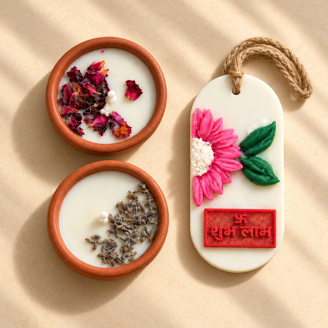 The Festive Fragrance | Terracotta Candles & Air Freshener Gift Set