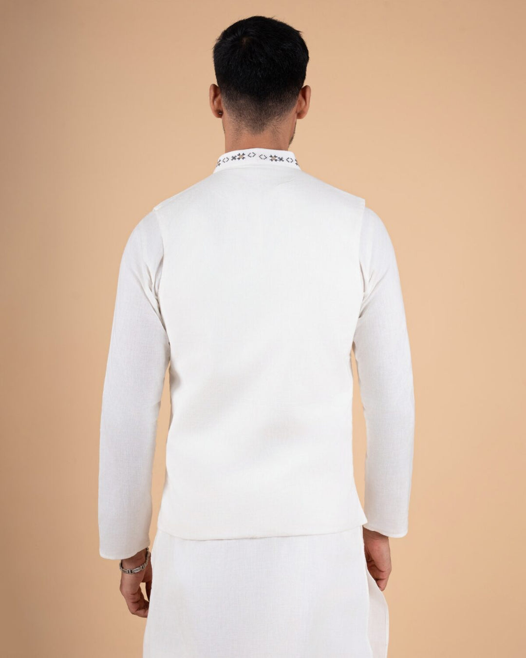 Natural Raw Embroidered Koti