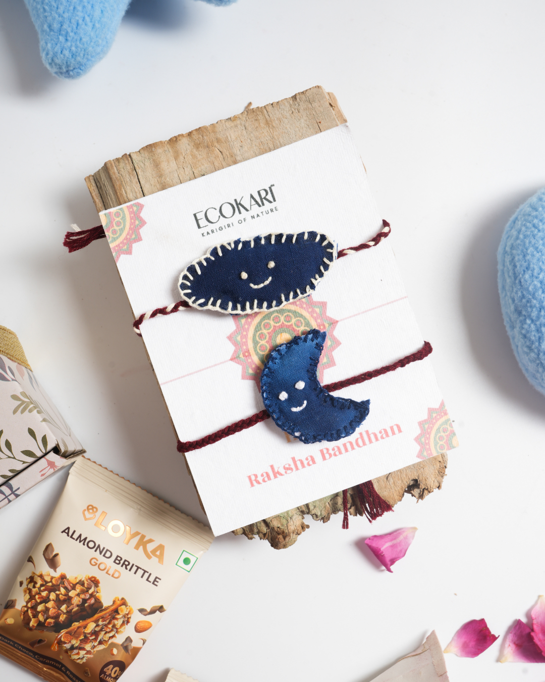 Moon & Star Rakhi Gift Hamper for Kids | Eco-Friendly Handmade Rakhi Gift Set