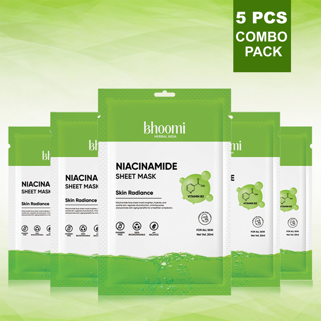 Bhoomi Herbal India NIACINAMIDE FACE SHEET MASK