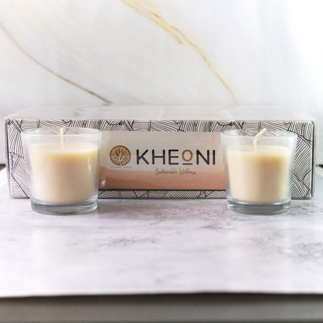 KHEONI Scented Aromatic Candle - Spicy Fragrance - Pack of 6