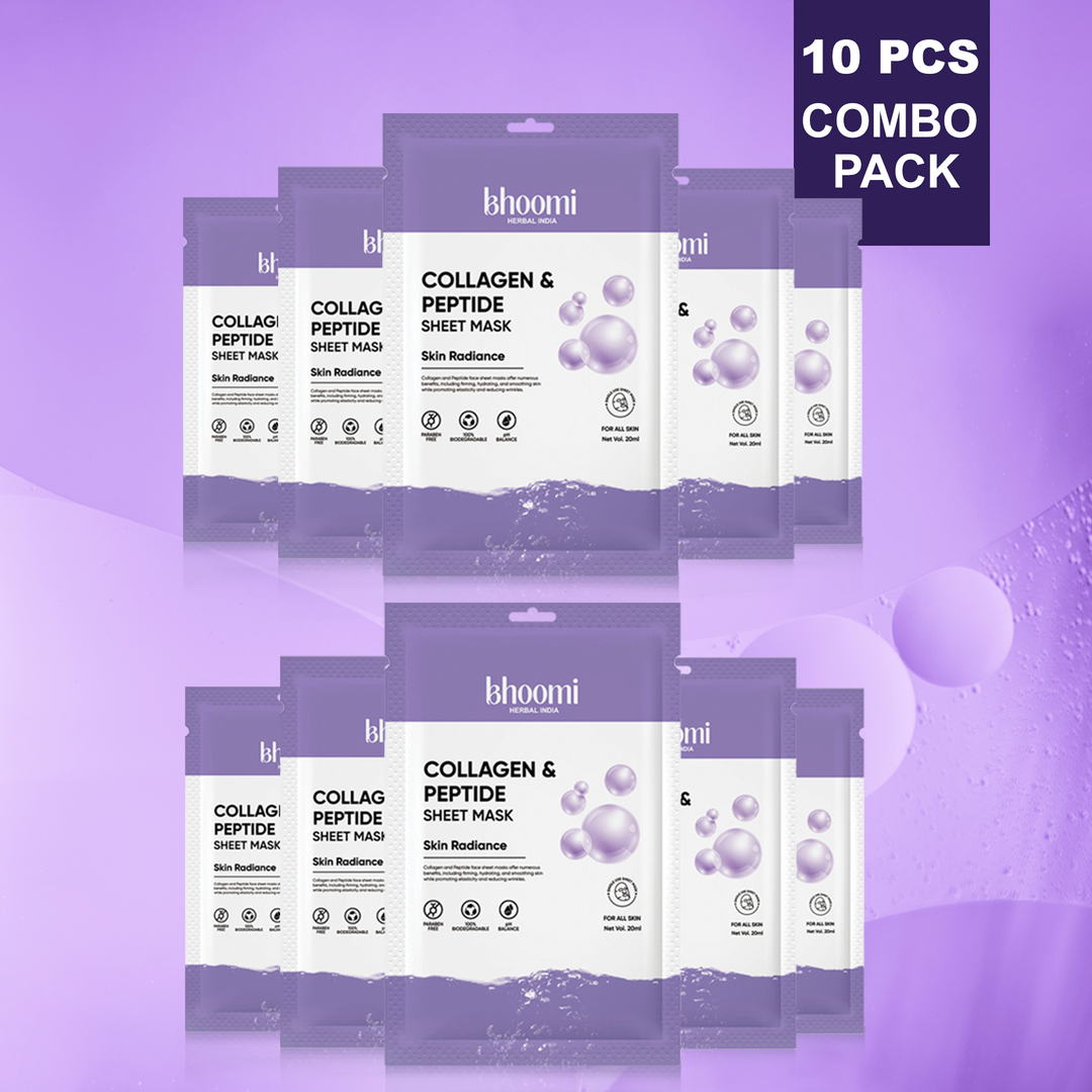Bhoomi Herbal India COLLAGEN & PEPTIDE FACE SHEET MASK