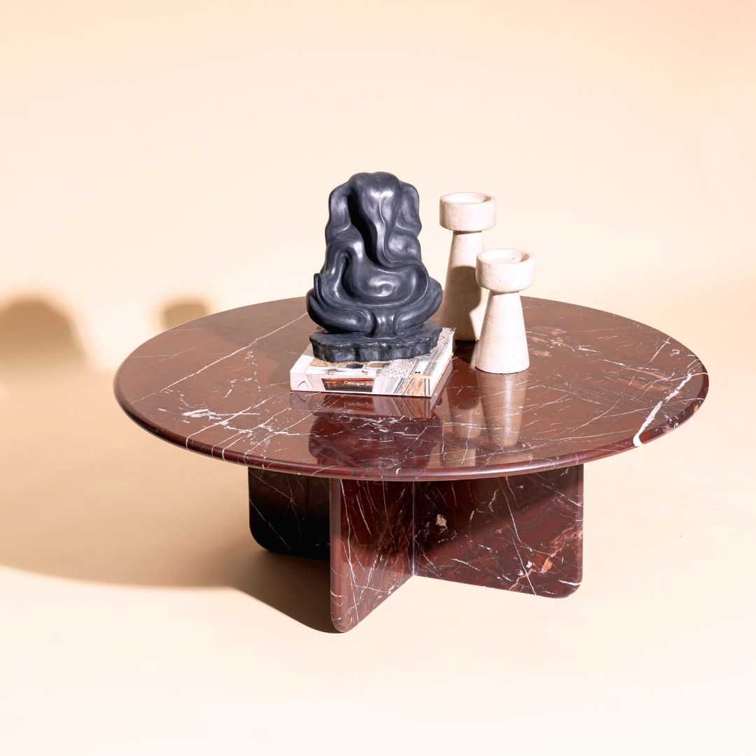 Muun Home Norge Marble Table - Rosso