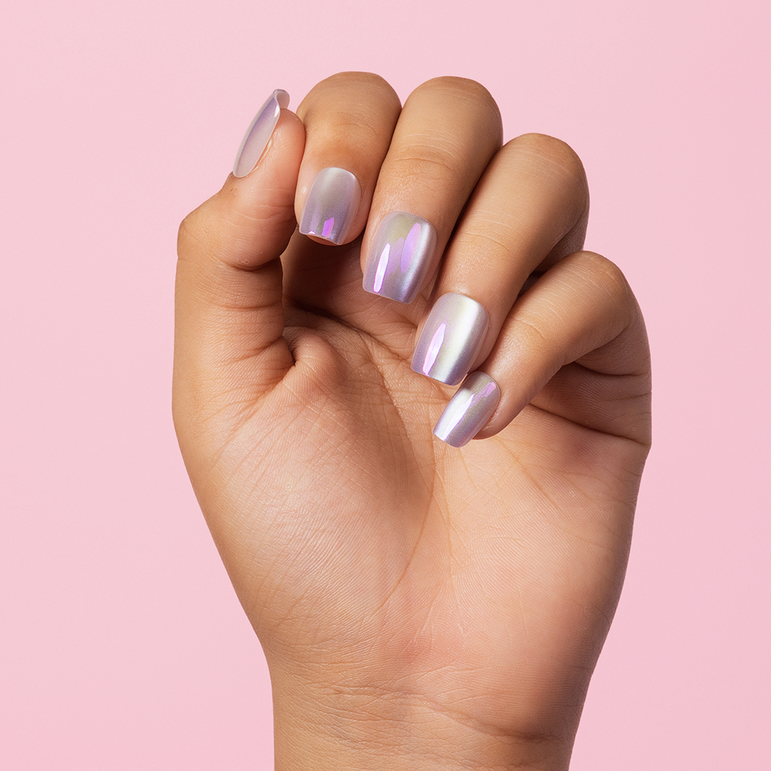 Pearl Crystals | Medium Square, Press-On Nails