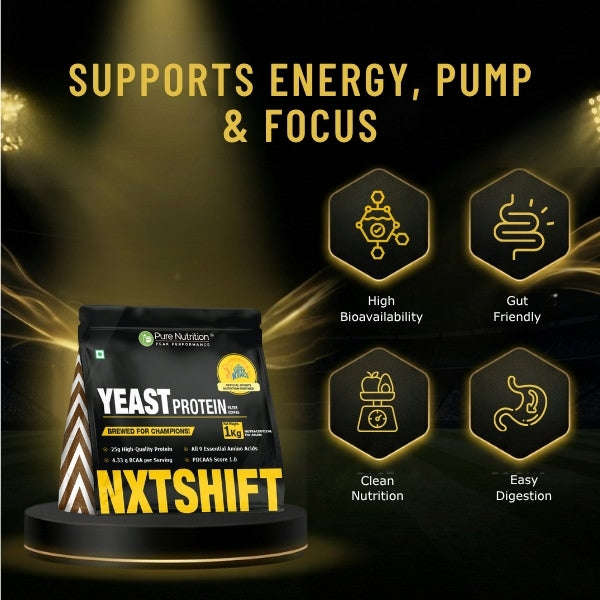 NXTShift Yeast Protein Powder 1kg Complete Plant-Based Amino Acids