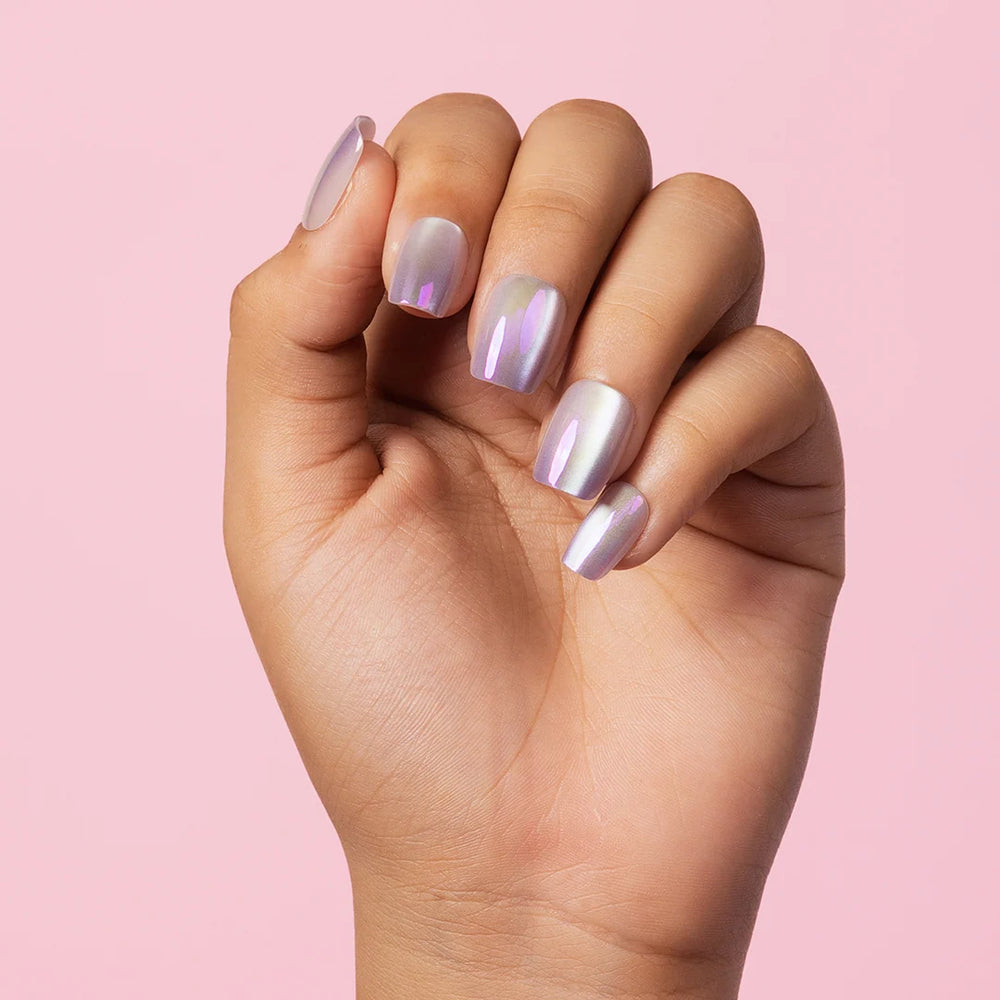 Gush Beauty Pearl Crystals | Medium Square, Press-On Nails