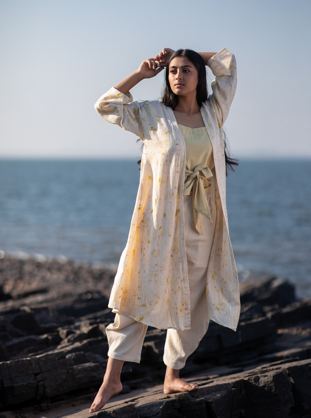 Unborn Studio Golden glory - Effortless A-line jacket