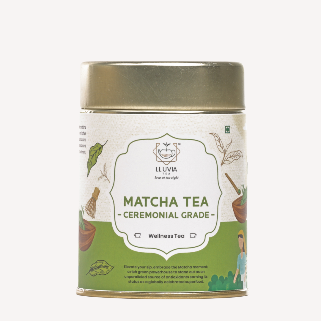 Lluvia Tea Matcha Tea : Ceremonial Grade - Metabolism Boost | High Antioxidant | Detoxification (50 gm)