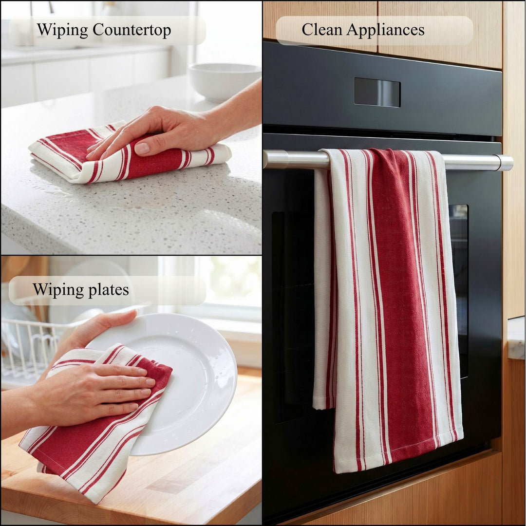 Striped Cotton Dish Towels ( Set of 2 )