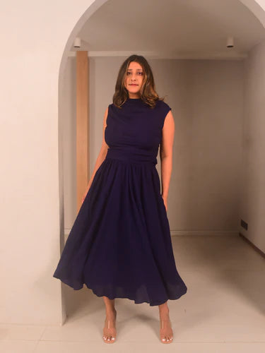 WhySoBlue Gia Cowl Top