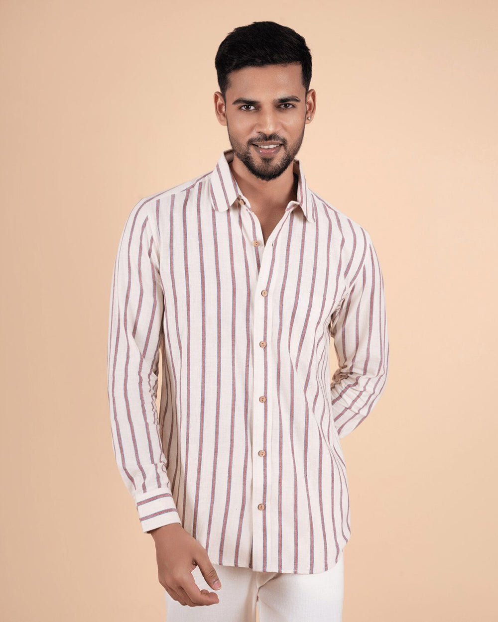 Feel Weaves Rustic Stripe Full Sleeve Shirt