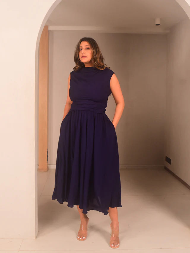 WhySoBlue Gia Top Skirt Set