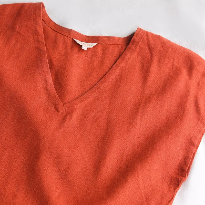 100% Premium Linen Crop Top- Women