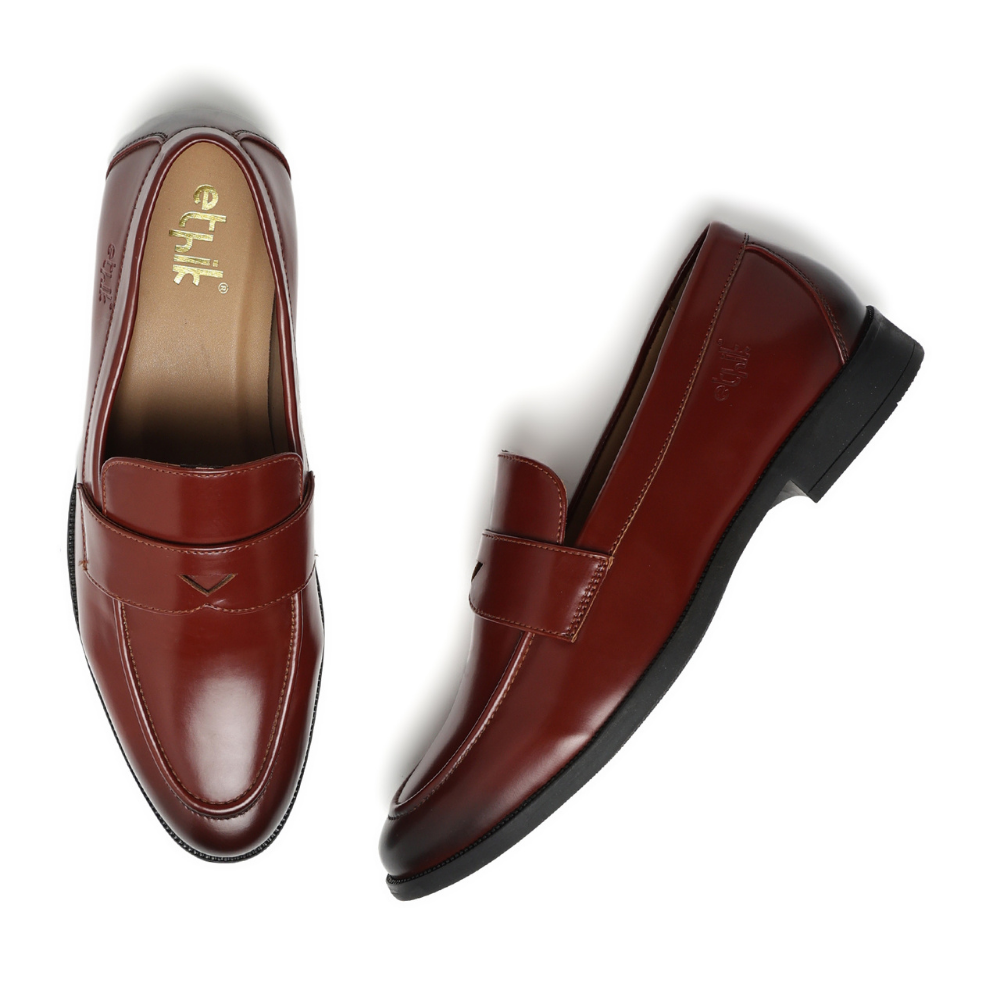 Simplicist Tan Penny Loafers