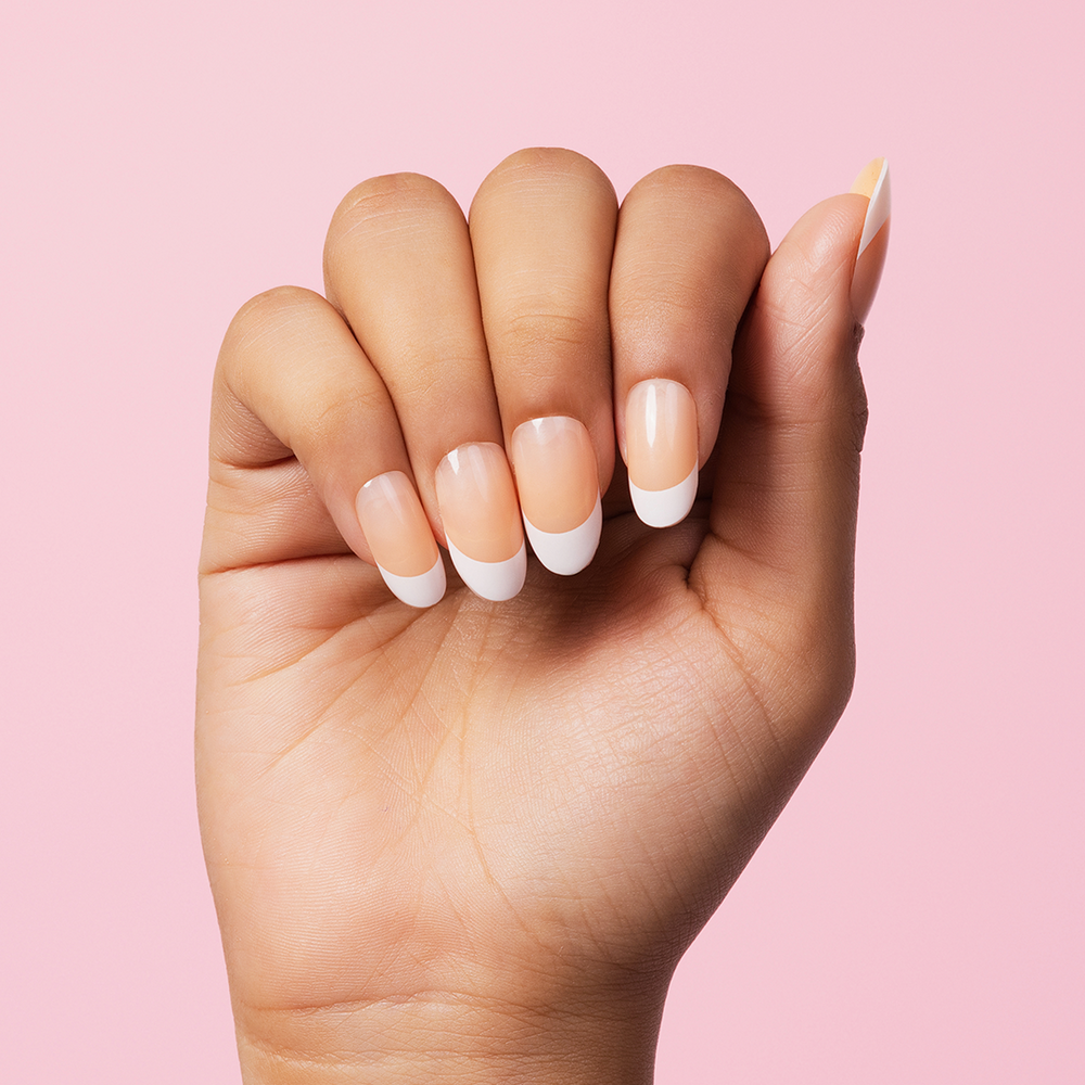 Manicure | French Tip | Medium Round, Press-On Nails