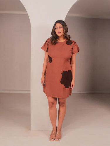 WhySoBlue Rae Applique Short Dress