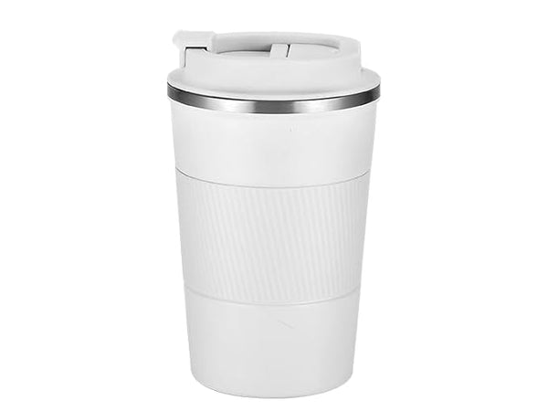 The Bean Co Roasters Coffee Travel Mug | 380 ML | Double Walled Stainless Steel Vacuum Insulated (White)