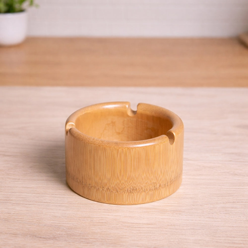 Handcrafted Bamboo Ashtray – Eco-Friendly Accessory for Smoking