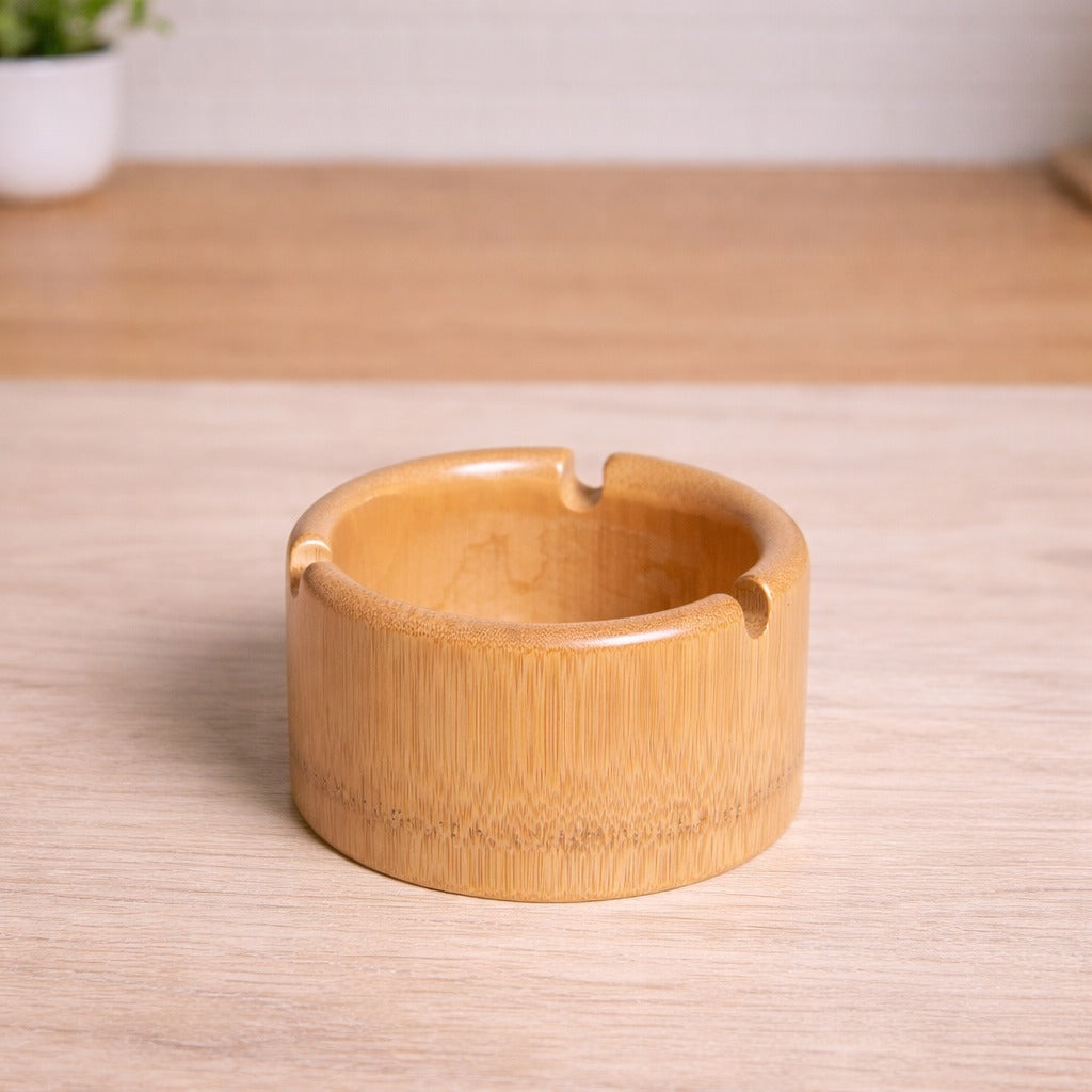 Handcrafted Bamboo Ashtray – Eco-Friendly Accessory for Smoking