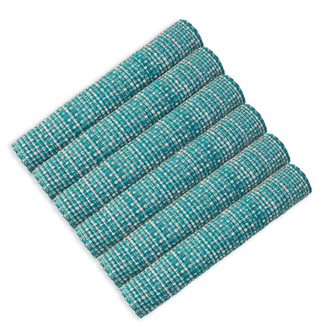 Country Village Cotton Placemats - Woven Weaved Design